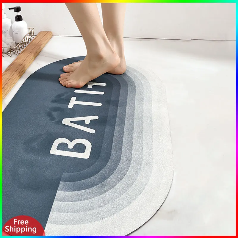 

Super Absorbent Floor Bath Mat Non-slip Home Carpets Floor Rug Shower Room Doormat Memory Foam Pad Bathroom Mat Bathroom Rug