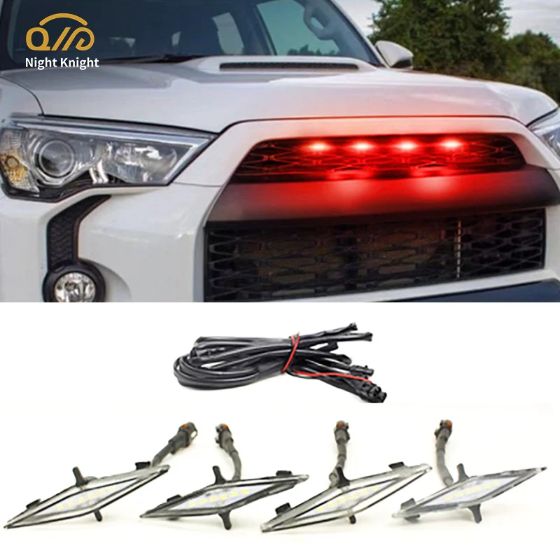 

Night knight 1set Car Grid Light Small Yellow Lights Grille Middle Mesh Lamp For Toyota 4Runner SUV TRD PRO Off-road 2014-2019