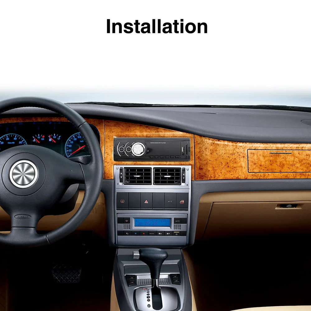 In-Dash 1 DIN светодиодный дисплей Авто Радио стерео аудио плеер FM Aux вход приемник