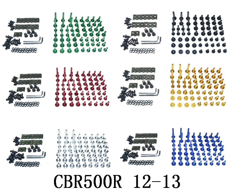 

CNC полный обтекатель болты для кузовных работ гайки комплект для Honda CBR500R 2012-2013
