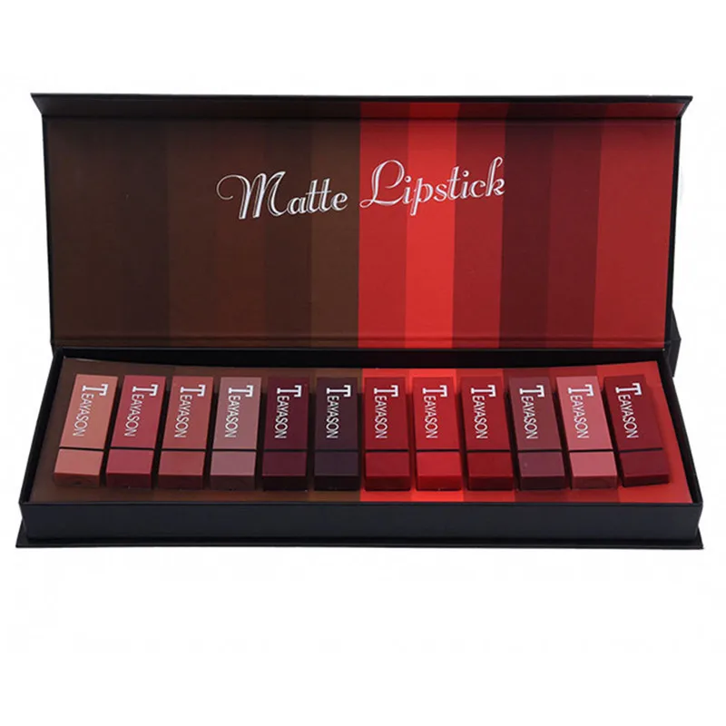 Набор матовых помад для губ 12 шт./лот водостойкий питательный бархатный карандаш