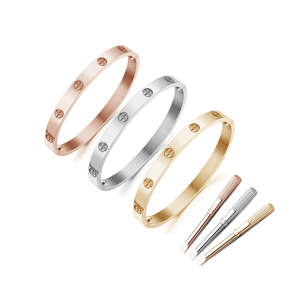 Классический роскошный дизайн любовь и история крест винтовые браслеты с