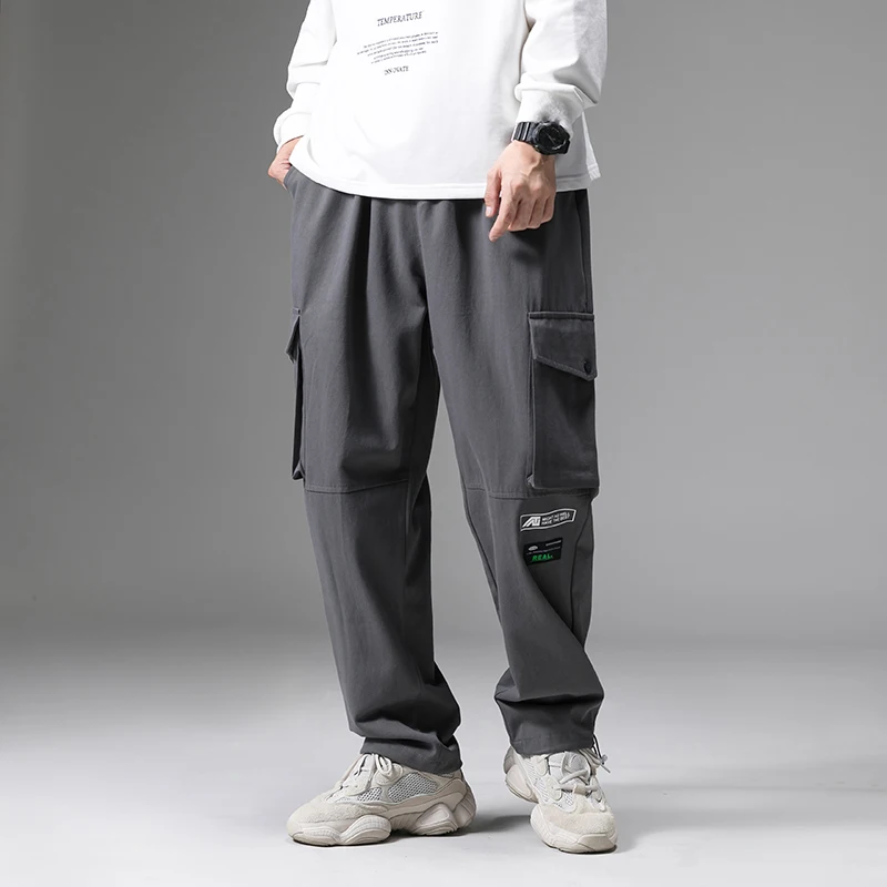 Мужские брюки-карго Huncher модные мешковатые брюки в стиле хип-хоп 2020 Японская