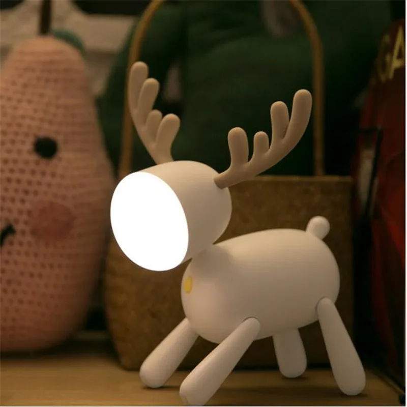 

Bedroom Decoration Merry Chrismas Gift Student USB Night Lamp White plastic Adjustable Timing