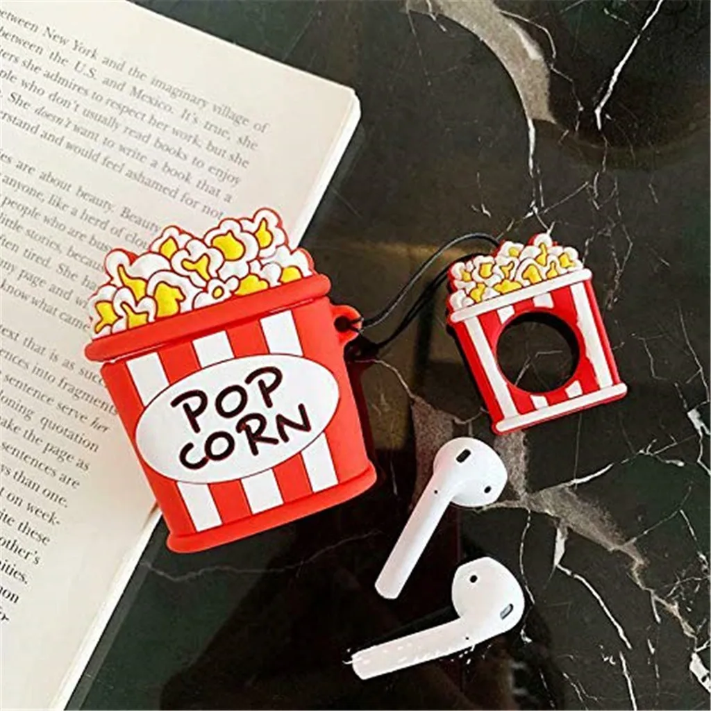 Забавный мультфильм Картофель фри беспроводной для Airpods для Air Pods Eaphone зарядная Коробка Чехол пары мягкие чехлы из термополиуретана чехлы с кольцом