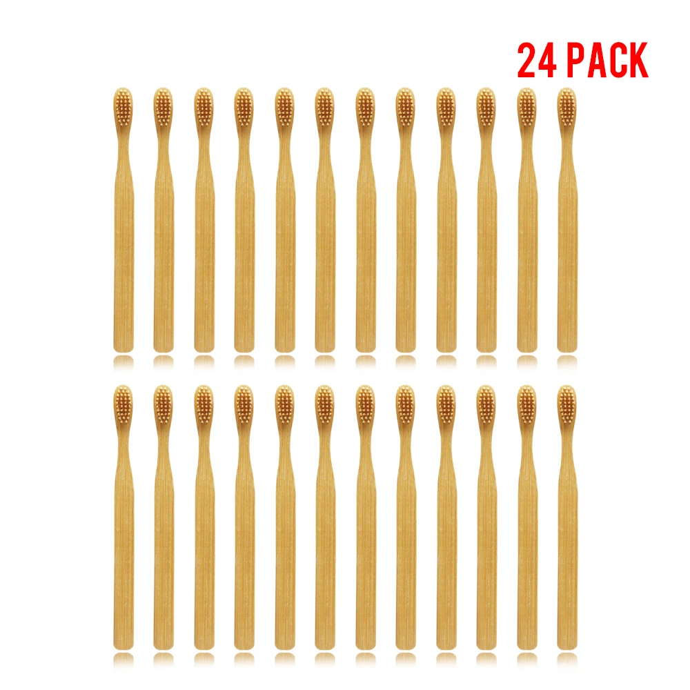 24 шт./упаковка деревянные бамбуковые зубные щётки | Красота и здоровье