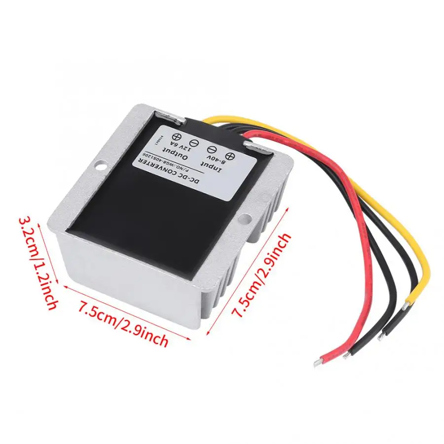 DC шаг вверх вниз конвертер регулятор 8V ~ 40 В до 12 6A 72W фары для повышающий