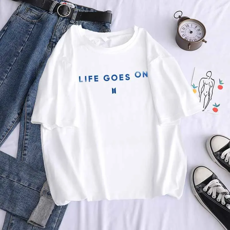 

New 2021 Fashion Tops Men T-shirts Harajuku Summer Shirt Letter Printed Female T-shirt Casual Tee Woman Clothing O-Neck