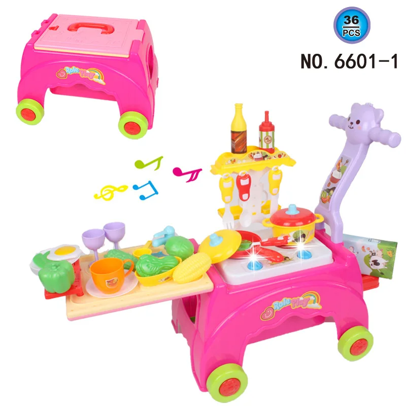 

Mini Candy Cart House Car Rotatable Toy Kitchen Mini Candy Trolley Educational Toy Pretend Play Set for kids