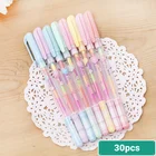 30 шт. цветные высококачественные корейские Канцтовары, 6 цветов, один гуашь, подарок студентам, оптовая продажа