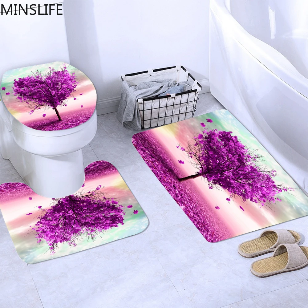 Древа любви Шаблон душ Шторы опавших листьев Водонепроницаемый Ванная комната s