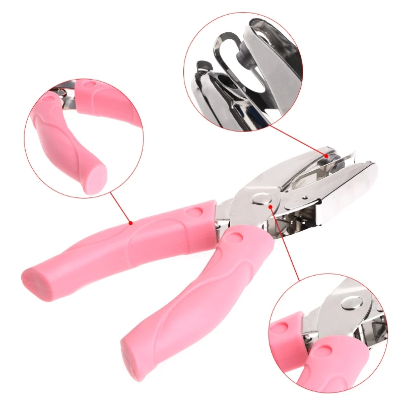 

Handheld Puncher Paper Hole Round Heart Star Shaped Drill Scrapbooking 6-8 Pages