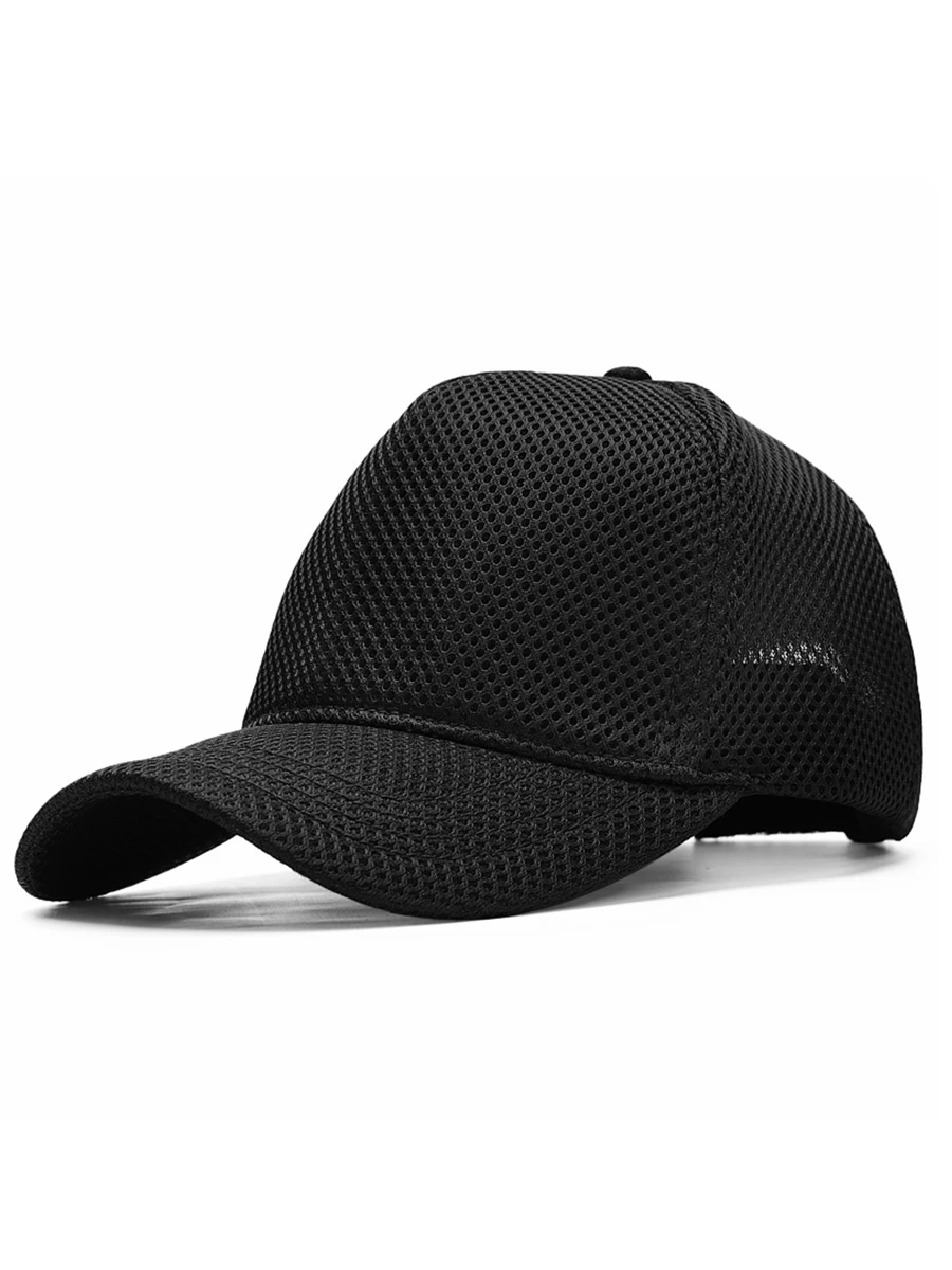 

2021 Top Quality Full Mesh Sun Hats Big Bone Man Causal Peaked Hat Male Plus Size Baseball Caps 56-60cm 60-65cm