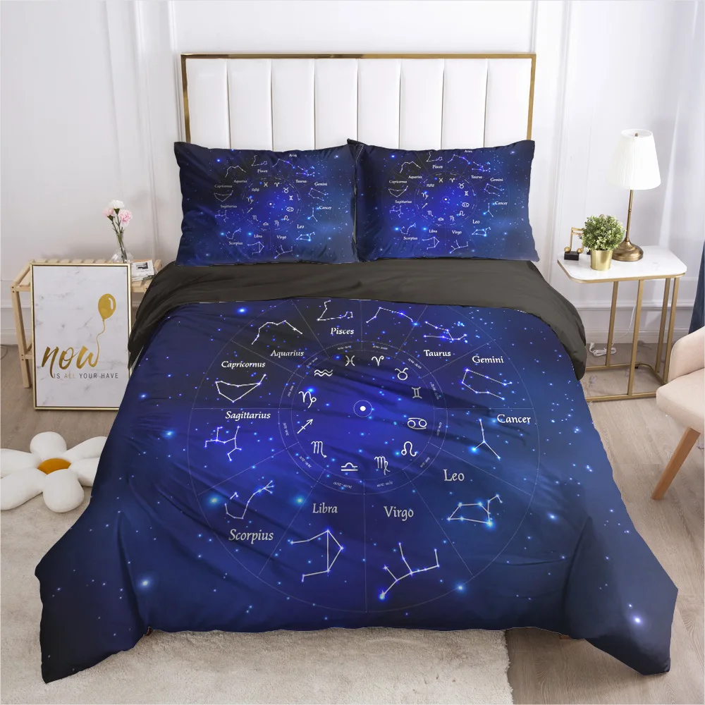 

Комплект постельного белья из полиэстера с 3D-принтом злого ведьмы