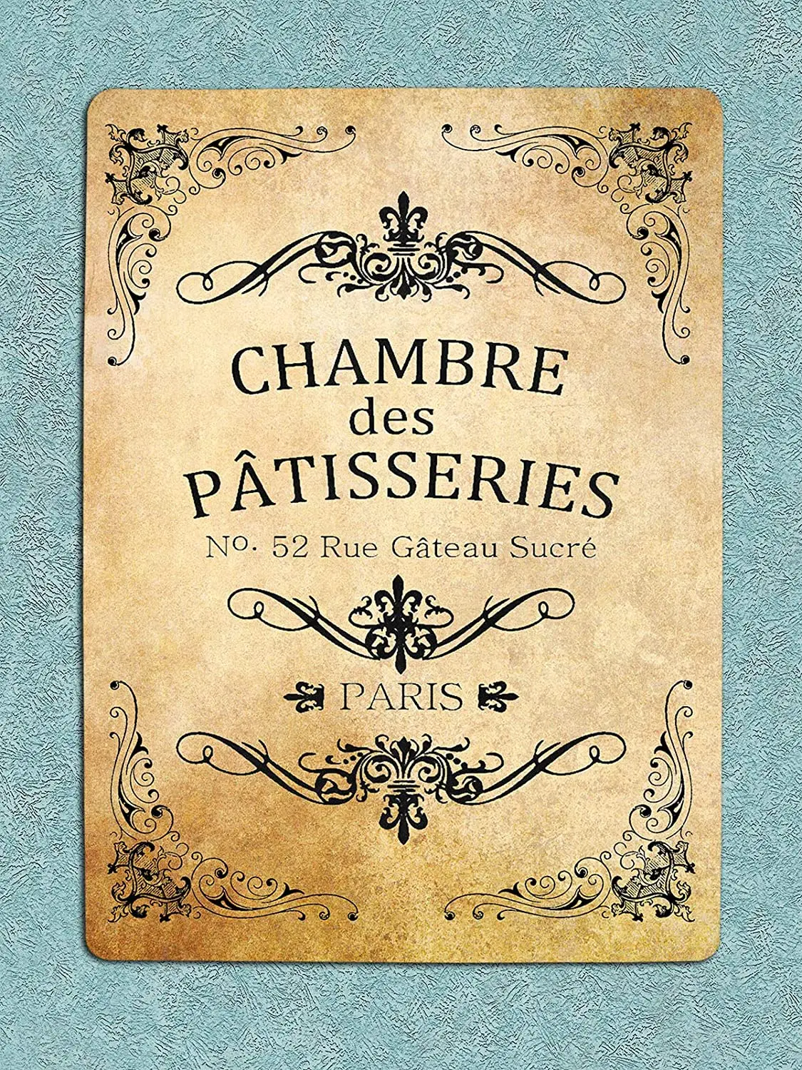 

New Vintage Metal Tin Sign French Paris Chamber Des Patisseries Pastry Room Street Garage & Home Bar Club Kitchen Hotel