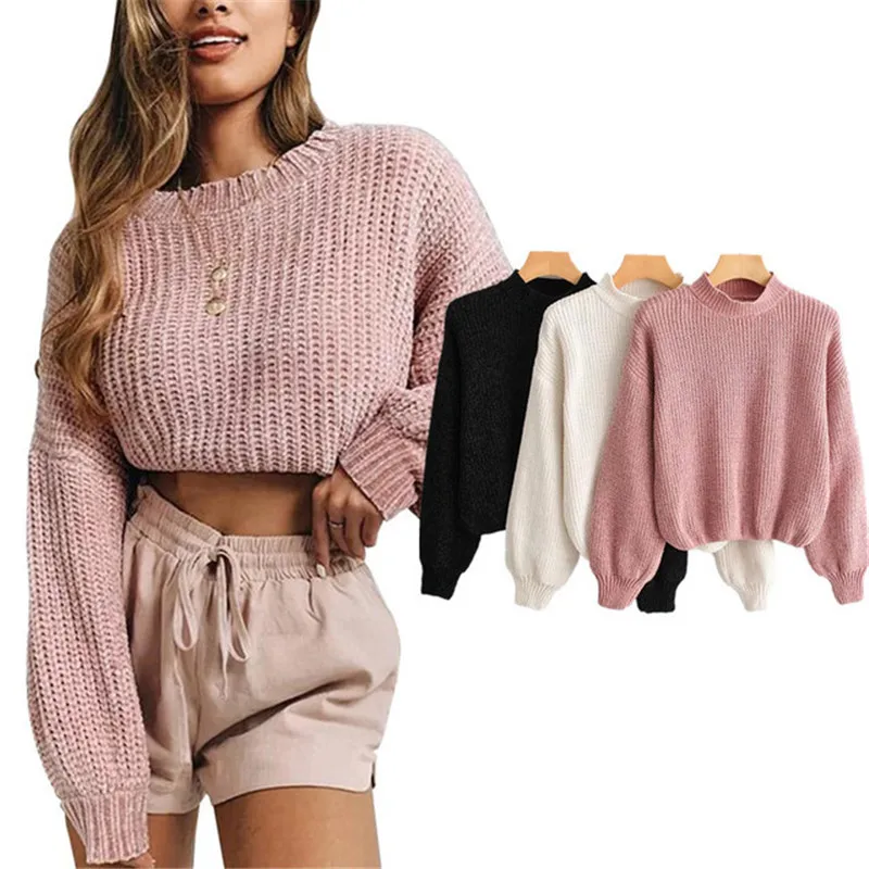 Forefair Повседневный свитер с высоким воротом женские зимние вязаные пуловеры