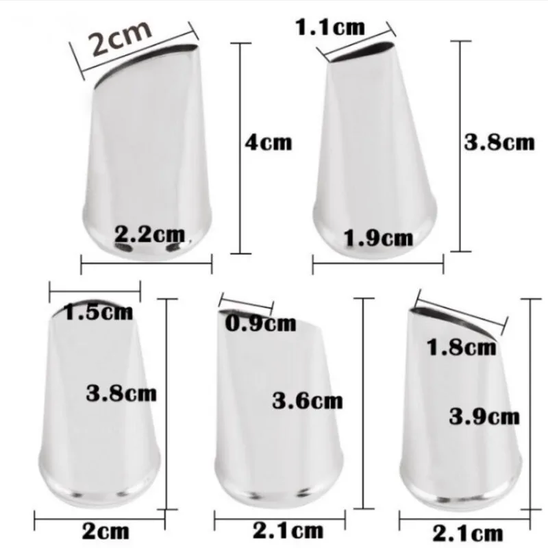 Насадки для кондитерских изделий лепесток розы металлические насадки сливок 5