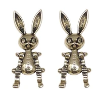 trend hip hop punk earrings mechanical rabbit earrings accessories woman earrings jewelry silver 925 earrings stud earrings