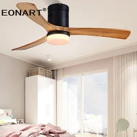 56 inch dc ceiling fan with lamp with remote control modern indoor solid wood roof decorate fans for home 110 240vac motor fan