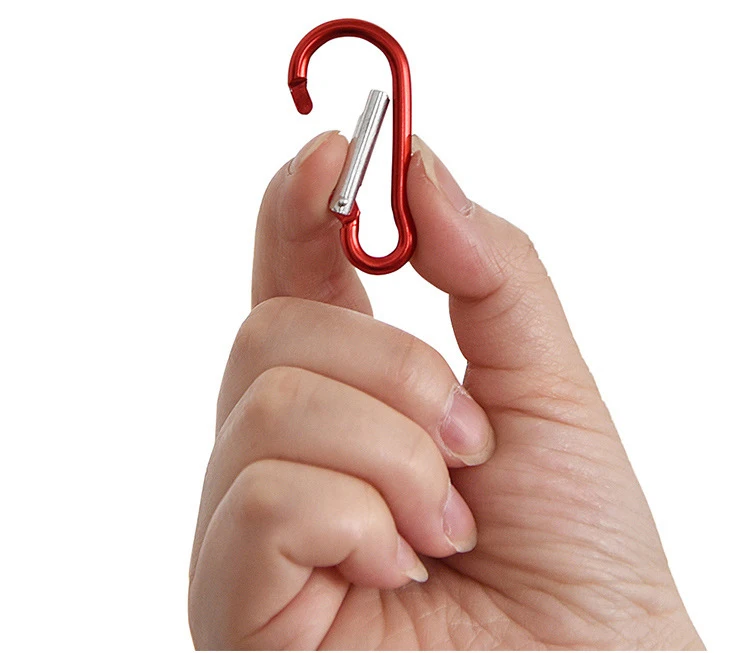 

10pcs Climbing Button Carabiner D-Ring Clip Camping Hiking Hook Outdoor Sports Multi Colors Aluminium Safety Buckle Keychain