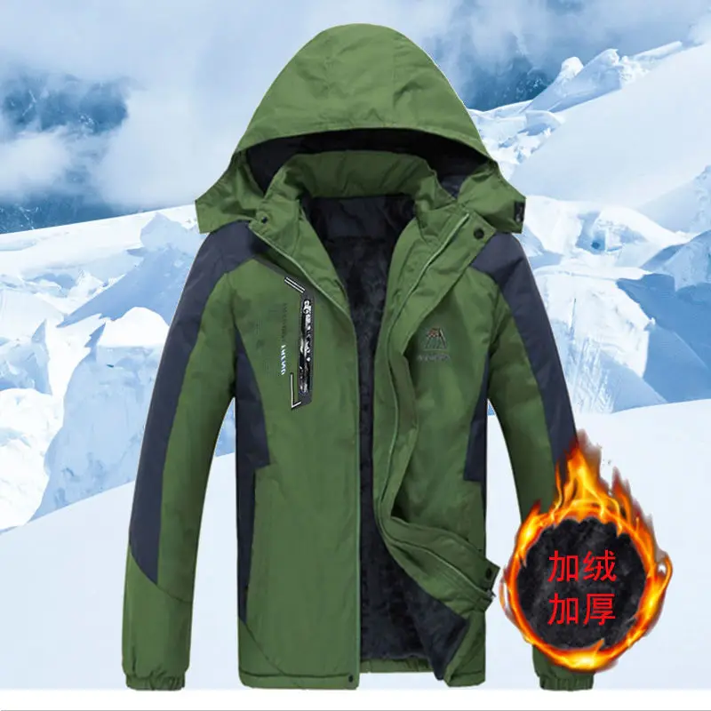 Men's Cotton Padded Clothes Winter Coat Jacket  Plush Thickened Large Casual Charge Padded Sportswear Work Clothes