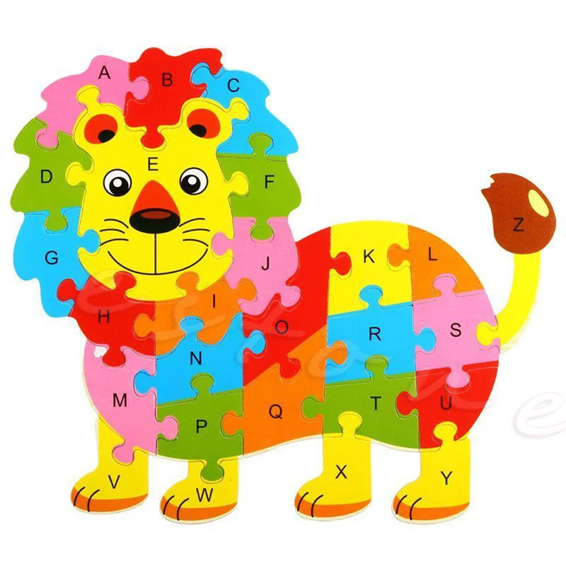 

Kids Baby Wooden Animal Puzzle Numbers Alphabet Jigsaw Learning Educational Toy 203E