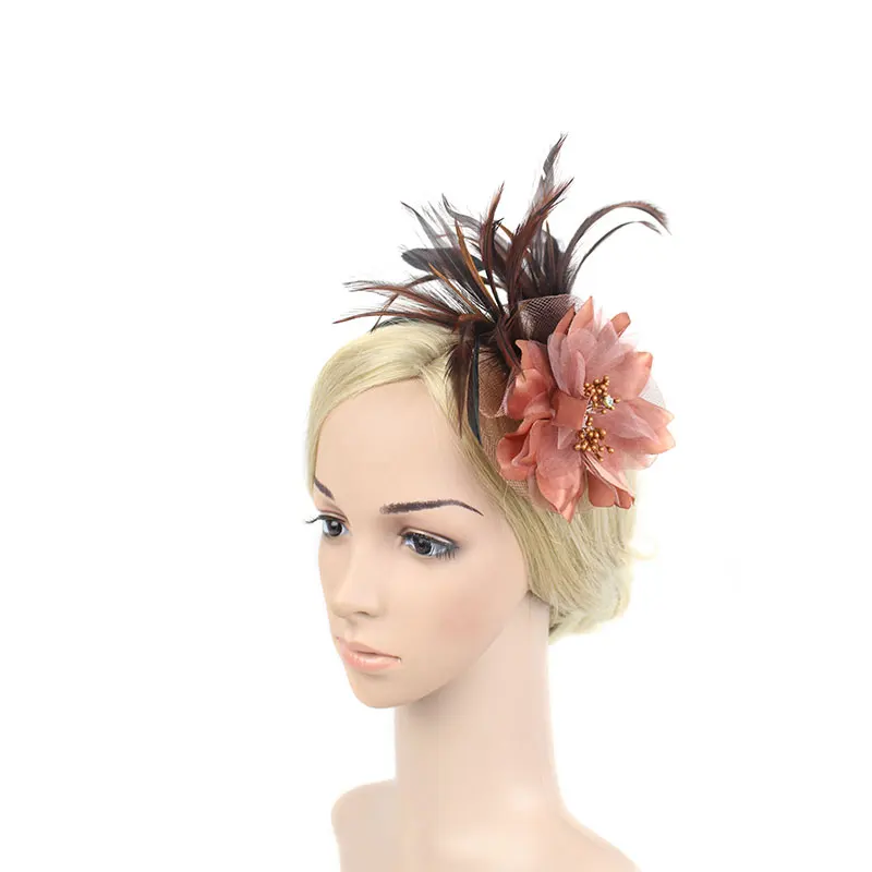 Брендовая Новая модная сексуальная женская шляпа Sinamay для коктейвечерние