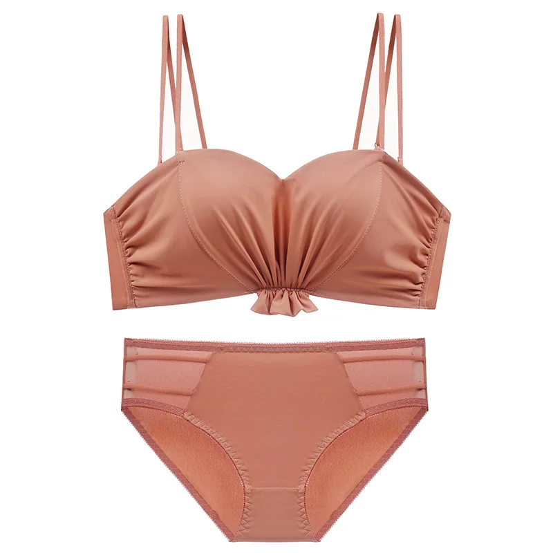 

Japanese Korean Fashion Lingerie Women's Small Breasts Gather Bra Pair of Breasts Beautiful Back Adjustment Sexy Bra Set