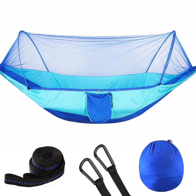 

Camping Hammock With Net Mosquito Parachute Fabric Camping Hammock Portable Nylon Hammock For Backpacking Camping Travel