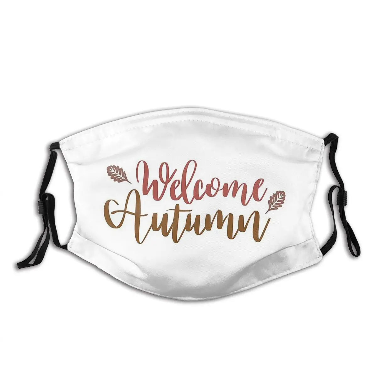 

Welcome Autumn Washable Printed Mouth Face Mask Anti Haze Dustproof with Filters Earloop Protection Cover Muffle for Men Women