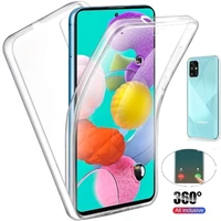 full body 360 front back clear phone case for samsung galaxy note 20 s20 s21 ultra a72 a52 a42 a32 a22 a12 a41 a31 a50 a70 cover