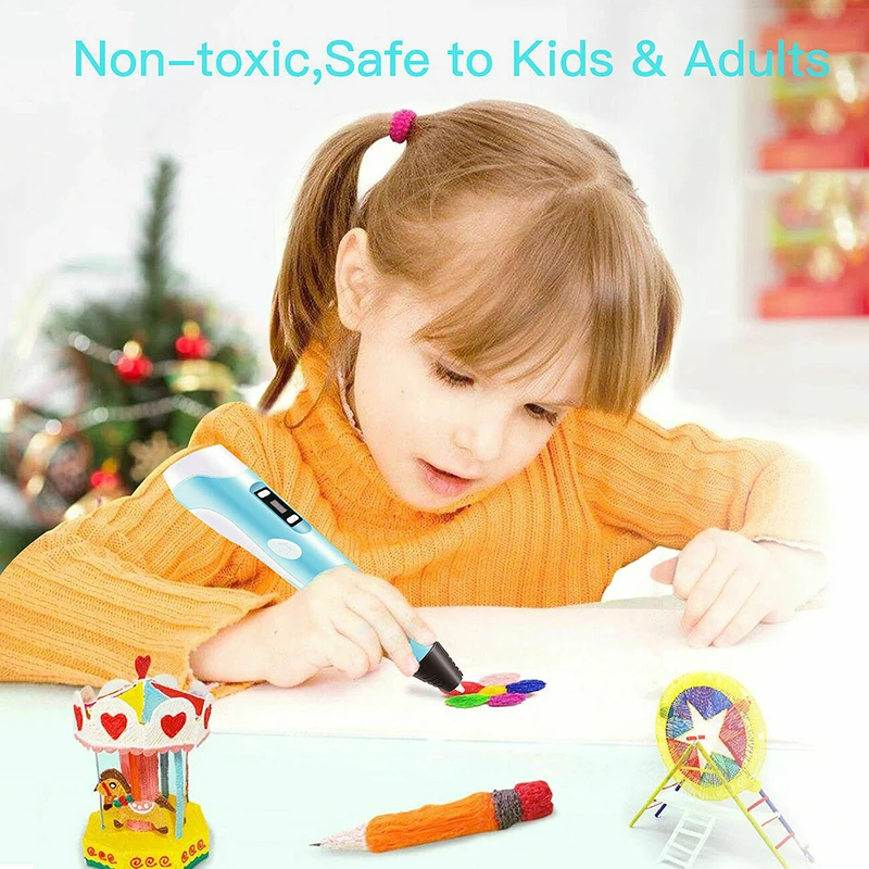 3D Ручка для печати рисования ЖК экрана карандаш нить из пла пластика детей