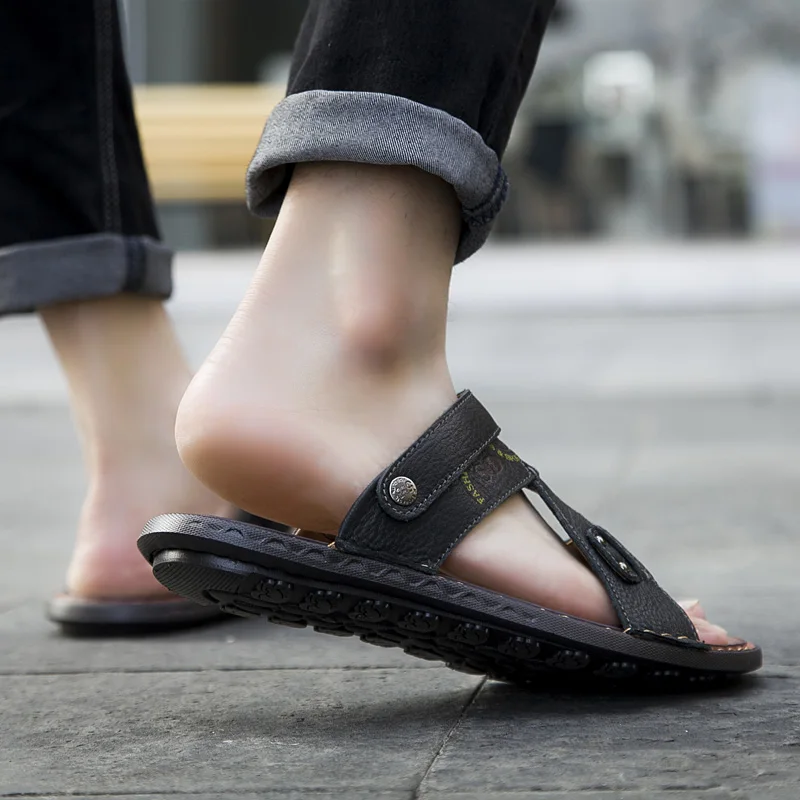

Summer Men Leather Sandal Shoes Sandalias Deportivas Hombre Zandalias For Man Sandals Men 2020 Transpirables Cuero