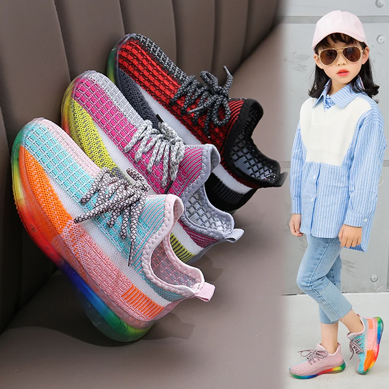 Летняя детская обувь для мальчиков и девочек Кроссовки малышей Детская