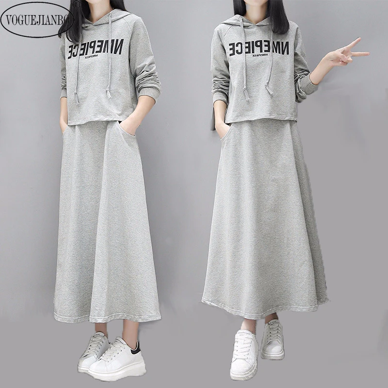 

Europe 2020 long letter printed female skirt casual fashion loose two-piece suit sexy sukienka ropa de mujer vintage jogging