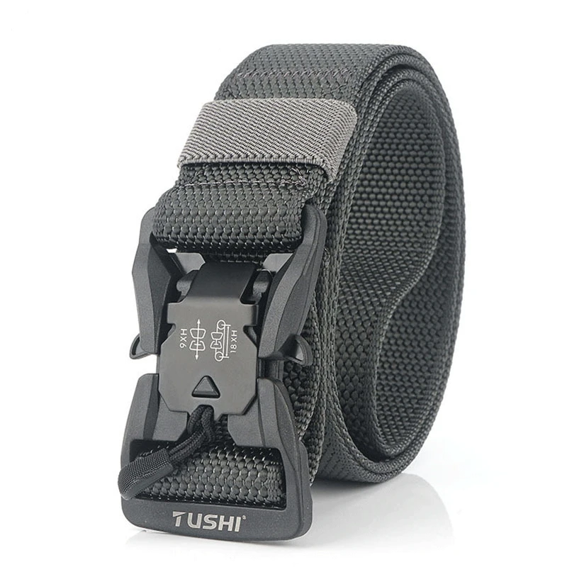 Ремень тактический нейлоновый с магнитной пряжкой повседневный пояс ручной