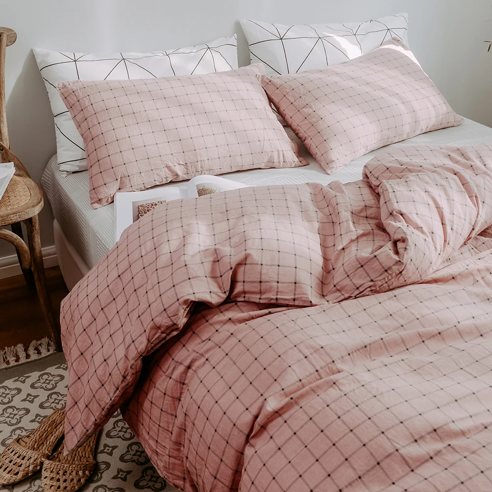 Хлопковый домашний текстиль Королева кинг скандинавский комплект