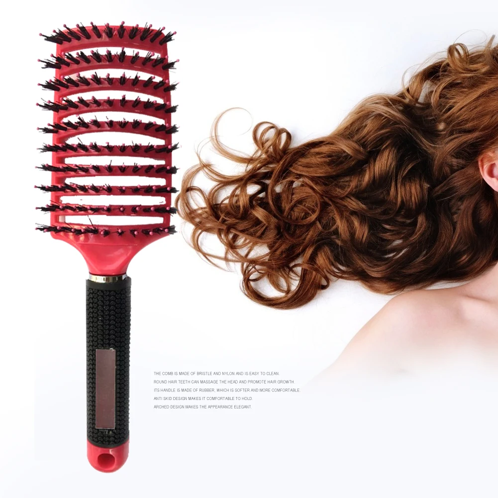 

Women Hair Scalp Massage Comb Bristle Hairbrush Wet Curly Detangle Hair Brush for Salon Hairdressing Styling Tools