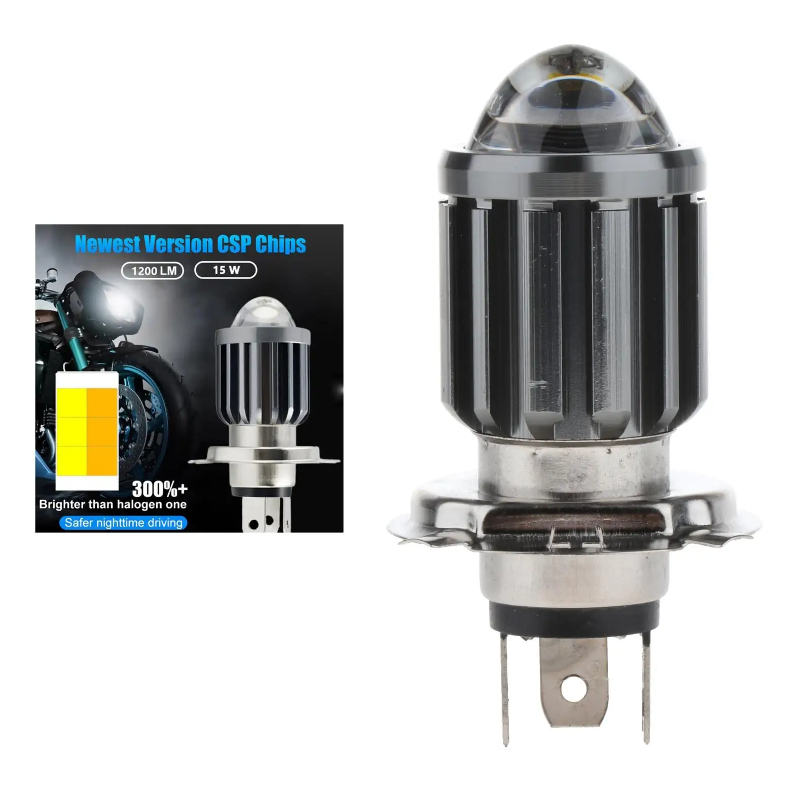 

Motorcycle LED Headlight Bulb CSP Chips High Low Beam Light Conversion Kit
