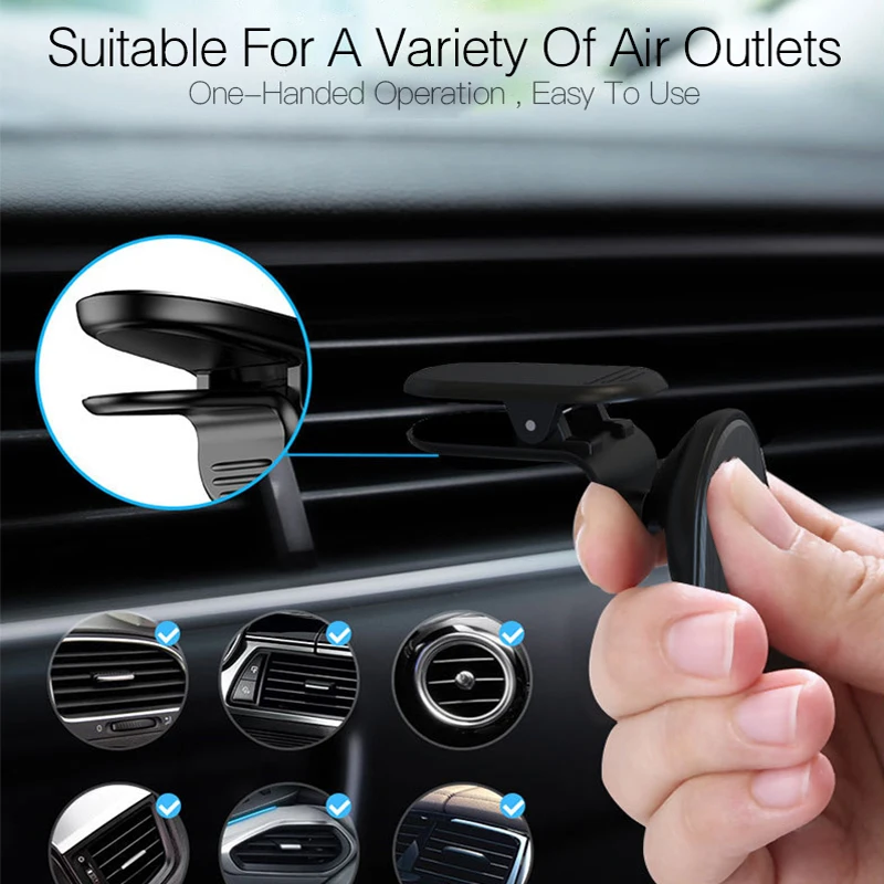 Металлический магнитный автомобильный держатель для телефона мини-держатель с