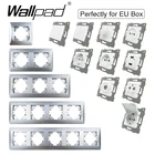 Европейский серебристый пластиковый каркас функциональный ключ сделай сам 1 2 клавиши переключатель сброс занавеска USB ЕС французский CAT6 выход данных задняя панель L6 для ЕС коробка