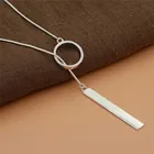 Женское простое ожерелье из серебра 925 пробы с кисточками