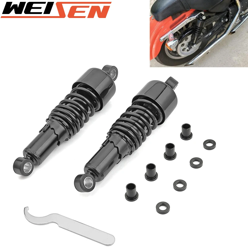 

10.5" Lowering Shock Absorber Motorcycle Gloss Black For 1984-2020 Harley Davidson Touring FLT FLHT FLHR FLTR FLHX