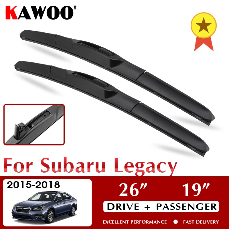 

KAWOO Wiper Front Car Wiper Blades For Subaru Legacy 2015-2018 Windshield Windscreen Front Window Accessories 26"+19" LHD RHD