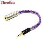Thouliess DIY HIFI 3,5 мм стерео штекер до 4,4 мм оправленный Гнездо аудио адаптер кабель с серебряным покрытием 4,4 мм до 3,5 мм адаптер соединитель