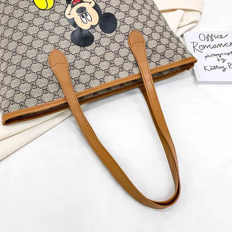 

Disney Mickey Mouse Women Fashion Nylon Shloulder Bags For Girl HandBags Retro Large Capacity Cartoon Mickey Shopping Totes Bag