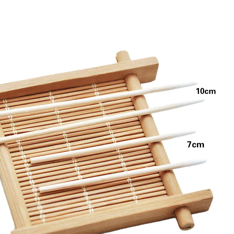 100PCS Disposable Wooden Cotton Stick Swabs Micro Brushes Eyelash Extension Glue Removing Tools For Beauty Makeup And Tattoo | Красота и