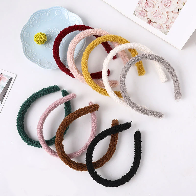 

1PC Kids Cute Fur Headbands Plastic Hairbands Girls Christmas Plush Hair Bands Winter Hair Hoop Girls Hair Accessories Headwear