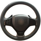 Рука Шить черная искусственная кожаная противоскользящая гнущаяся обувь чехол рулевого колеса автомобиля для Suzuki Baleno 2016 2017-2019 Alivio 2015-2018