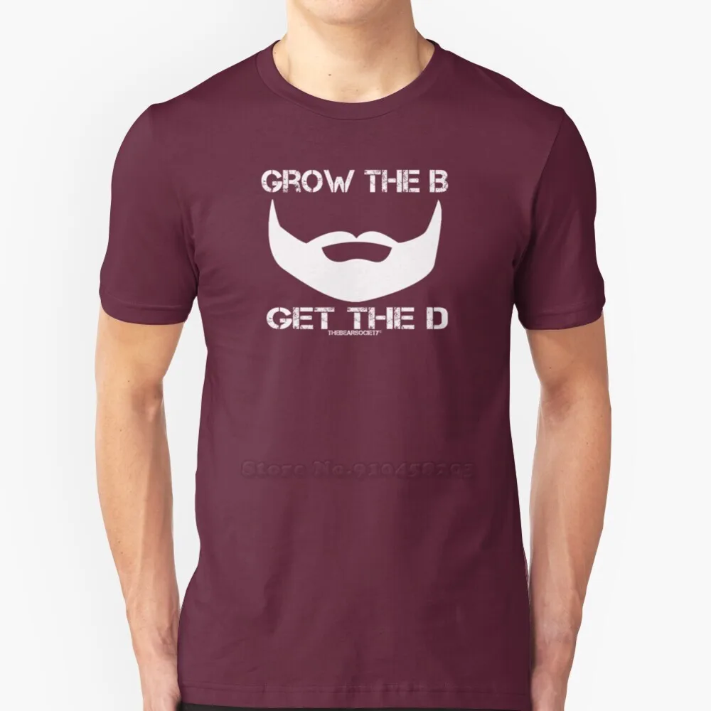 Футболка мужская с забавным принтом Grow The B Get D стильная повседневная рубашка в